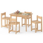 4-Drawer Rolling Storage Cart, Mobile Utility Organizer with MDF Wooden Top (Natural) - Image 20