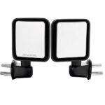 Manual Mirrors Black Left Right Side Pair For 2007-2017 Jeep Wrangler - Image 6