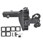 Trailer Hitch 6-inch Drop/Rise with Hook Tri-Ball 1-7/8" 2" 2-5/16" Drop Hitch - Image 5