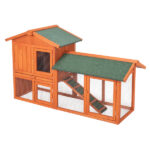 20" Wooden Waterproof Rabbit Hutch Pet Bunny Small Animal House Habitat Gray - Image 19