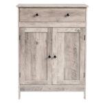Washed gray particleboard with melamine veneer, 60*30*80cm, double doors, single drawer, bathroom vanity - Image 3