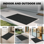 1PC Diagonal Grid Composite Rubber Mat, Gray, 60x90x0.7cm, Kitchen & Home Anti-Fatigue Floor Mat - Image 8