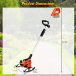 Cordless Wheeled Grass Trimmer - 800W Pure Copper Motor (15000RPM), 2x21V 3000mAh Batteries , 3 Blades (Plastic/Saw/Stainless Steel) & Height-Adjustable Wheels - Image 9