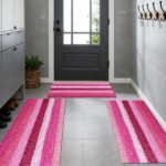 Three-piece kitchen rug set, non-slip and washable, abstract pattern kitchen hallway rug, soft and comfortable, suitable for sinks, floors, entrances, hallways and bathrooms. - Image 12