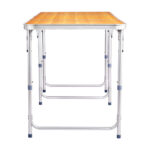 6ft Aluminum Alloy Folding Table wood grain color - Image 15
