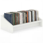 Desktop Bookshelf,Wooden Tilting Bookcase Small Desktop Bookshelf Organizer for Magazines - Image 2