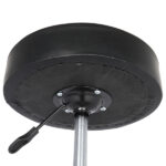 Round Stool Plastic Arch Feet Rotation Bar Stool Black - Image 5