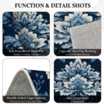 Three-piece kitchen rug set, non-slip and washable, abstract pattern kitchen hallway rug, soft and comfortable, suitable for sinks, floors, entrances, hallways and bathrooms. - Image 6