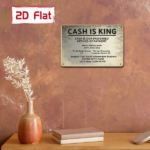 CIFbuy Cash Is King 2D Flat Metal Sign, Wall Decor Plaque Waterproof Outdoor Art, Decoration For Home Garden Bar 7.87*11.81in Flat Metal SikTok, Flat Metal SikTok, Self-r ckup Logiopin - Image 5