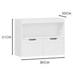 Book Organizer, toy Storage Cabinet Organizer, White - Image 4