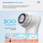 Facial Cleansing Brush, Sonic Facial Brush with 3 Brush Heads for Daily Skin Care, Rechargeable and Gentle Face Exfoliator - Image 6