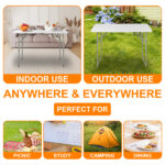 4ft Foldable Lift Patio Plastic Table White SAME AS 21616655 - Image 20