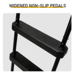 3-Step 42in Iron Pool Ladder (Black Frame + Black Steps) - Image 8