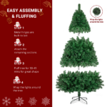 Replace 27794076 FCH 7ft 1100 Branches PVC Material DIY 200 Lights Warm Color 8 Modes Christmas Tree Green - Image 4