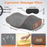 3 in 1 Neck Massager Pillow with Vibration, Air Compression & Heat Therapy, Ergonomic Memory Foam Neck Pillow for Neck & Shoulder Pain Relief - Image 3
