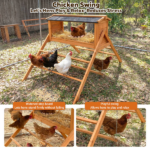 Large Chicken Coop with Upgraded Perches, Wooden Outdoor Chicken Cage with Large Nesting Box, Weatherproof Open Asphalt Roof for quick installation, Duck House, Rabbit Hutch - Image 3