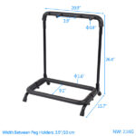 Replace 31245755 3-Slot Guitar Holder Rack Stand Black - Image 6