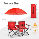Outdoor camping chair with umbrella - Image 6