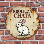 CIFbuy 1pc Vintage French Rabbit House Metal Wall Sign, 8-Inch Round Królcz Chatka Plaque, Durable Aluminum 2D Flat Art, French Country TikTok, TikTok, Self-pickup Logiopics - Image 6