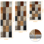 Three-piece kitchen rug set, non-slip and washable, abstract pattern kitchen hallway rug, soft and comfortable, suitable for sinks, floors, entrances, hallways and bathrooms. - Image 3