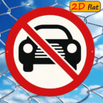 CIFbuy 1pc 2D Flat Aluminum Round Plaque No Vehicles Allowed Sign, 7.87x7.87in Outdoor Traffic Theme Decor For Study Room Hallway, Funn TikTok, TikTok, Self-pickup Logiopics