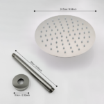 10" Brushed Nickel Bathroom Luxury shower head,High Pressure Rain Shower Head, Ultra-Thin Showerhead 304 Stainless Steel - Image 4