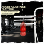 2-in-1 Heavy Duty Punching Bag Stand: Adjustable Height Freestanding Rack with Weighted Base & Speed Bag for Home Gym Training - Image 4