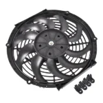 12" 12V Puller Black Single Fan Curved Blades 1226 cfm compatible with VA10-AP50/C-61A 30101522 - Image 4