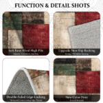 Three-piece kitchen rug set, non-slip and washable, abstract pattern kitchen hallway rug, soft and comfortable, suitable for sinks, floors, entrances, hallways and bathrooms. - Image 7