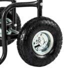 Firewood Cart 220LBS with Large Wheels, Fireplace Log Rolling Caddy Hauler, Wood Mover Outdoor Indoor Storage Holder Rack, Heavy Duty - Image 9