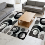 Three-piece kitchen rug set, non-slip and washable, abstract pattern kitchen hallway rug, soft and comfortable, suitable for sinks, floors, entrances, hallways and bathrooms. - Image 9