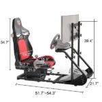 Enhanced and stable racing wheel cockpit, compatible with Fanatec, PXN, Thrustmaster, and Logitech adjustable driving simulators, excluding handbrake, pedals, and monitor--Not support self-pick up - Image 4