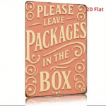 CIFbuy 1PC Vintage Please Put The Package In The Box Metal Sign 12x8 Inch Retro Waterproof Rustproof Iron Wall Art For Home Kitchen Dec TikTok, TikTok, Self-pickup Logiopics - Image 6