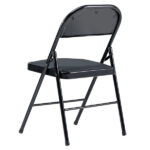 Same Code 33457557 4pcs Elegant Foldable Iron & PVC Chairs for Convention & Exhibition Black - Image 48
