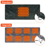 Wearable USB Heated Blanket Shawl, Portable Heated Blanket, 3 Gears 8 Heating Zones Cordless Zip Heated Throw Blanket for Women, Outdoor, Office, Camping - Image 5