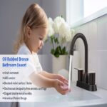2 Handles Bathroom Sink Faucet, Oil Rubbed Bronze Centerset RV Bathroom Faucets for 2/3 Hole[Unable ship on weekends, TK/TEMU only for pickup, only TX10643 warehouse supports GOFO] - Image 7