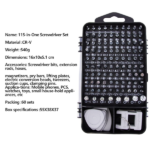 115-in-1 Mini Magnetic Precision Screwdriver Set, suitable for repairing computers, mobile phones, and electronic products. - Image 13