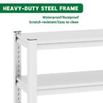 40-50 Gallon Fish Tank Stand - Metal Aquarium Stand, 31.5 "L x 18 "W x 34"H Adjustable Heavy Duty Reptile Tank Stand, Adjustable 3-Tier Fish Tank Rack Shelf for Home Office, Tank Not Included - Image 2