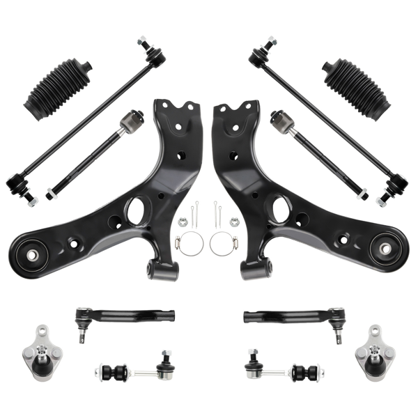 14 Pcs Front Outer Tie Rod End Link Control Arm fit for Toyota RAV4 2006 - 2014 2018