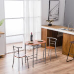 Same Code 35204938 Brown Wood Grain PVC Breakfast Table (One Table and Two Chairs) - Image 27