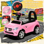 Pink Toddler Foot-to-Floor Ride-On Push Car: Kids Sliding Walking Toy with Functional Horn, Music, Headlights & Hidden Storage Space - Image 7