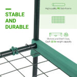 69x49x160cm Black Iron Pipe Pointed Mini Flower Stand With 4 Layers Of Grid, With Zipper Rolling Door, PE Cloth Green House SAME AS99351374 - Image 14