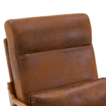 Same Code 28822889 High Back Solid Wood Armrest Backrest Iron Frame Bronzing Cloth Indoor Leisure Chair Orange - Image 14