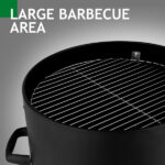 Vertical Steel Charcoal Smoker, Heavy Duty Three Layer Round BBQ Grill Smokey Mountain Cooker for Outdoor Cooking, Black SAME AS 60608693 - Image 13