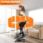 Steppers for Exercise, Mini Stair Stepper with Resistance Bands at Home Workout Equipment with 330.7LBS Loading Capacity, Hydraulic Fitness Stepper with LCD Monitor - Image 3