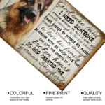 CIFbuy Vintage Metal Tin Sign German Shepherd Pattern Wall Decor For Home Living Room Man Cave (TikTok, temu pick-up service) - Image 4