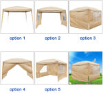 3 x 3m Two Doors & Two Windows Practical Waterproof Right-Angle Folding Tent Khaki - Image 48