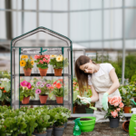4 Tier Mini Greenhouse with PVC Cover & Roll-Up Zipper Door, Portable Waterproof Greenhouse for Garden Backyard, 27" x 19" x 62", Transparent - Image 12