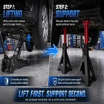 2 Ton Jack Stands Pair, Heavy‑Duty Adjustable Steel Car Jack Stands with Locking Pin, Safety Support for Auto Repair, Tire Change & Vehicle Maintenance - Image 5