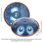 10 Notes Blue Solid Color Handpan Drum Steel Percussion Instrument - Image 3